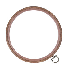 Imitation Wood Embroidery Hoop Set Vintage Cross Stitch Frames With Anti Slip Surface Durable Plastic Rings For Fabric Painting Needle Crafts Hanging