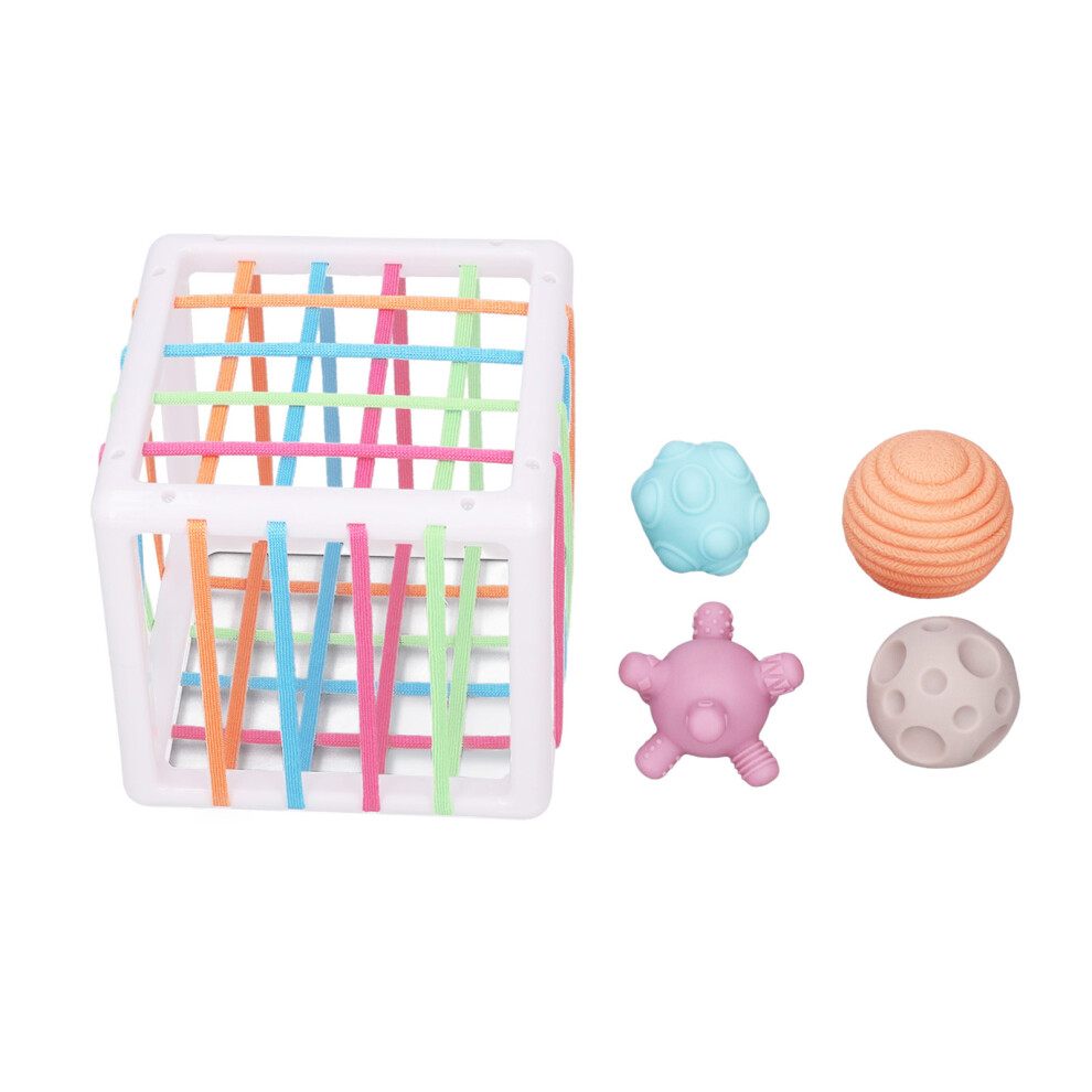 Developmental Baby Toy For Fine Motor Skills, Montessori Style Shape Sorter With Soft Sensory Balls, Encouraging Tactile Learning And Visual