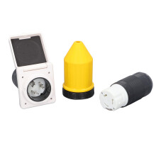 Twist Lock Connector RV Power Inlet Shore Power Plug Kit Waterproof Connection Weatherproof Cover Dustproof Design Corrosion Resistance Easy