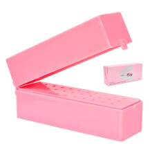 Compact Nail Drill Bits Holder with Dustproof Design, 30Hole Acrylic Organizer Stand for Manicure Accessories, Portable Nail Drill Bit Display Case