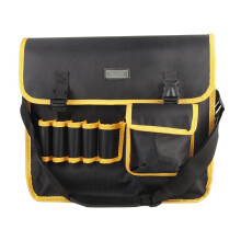 Sac à outils étanche à base moulée, 40 poches extérieures, bretelles robustes et réglables, poignées en acier, usage polyvalent pour