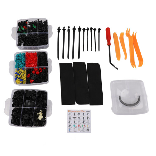 925pcs Car Body Retainer Clips Universal Fasteners Plastic Fixing Rivets 2