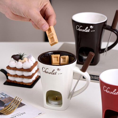 Service à fondue sucrée avec fourchettes, 6 pièces 2