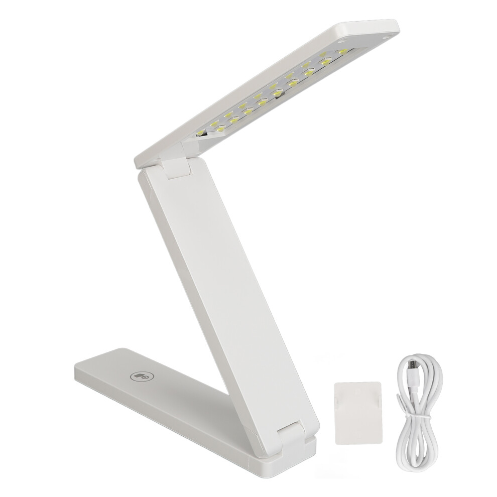 Light Touch Switch Led Desk Lamp Foldable Battery Rechargeable Adjustable Color Temperature Stepless Dimming Non Slip Base Memory Function Portable