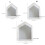 Conjunto de 3 moldes de casas, atóxicos, para artesanato e confecção de presentes. 3