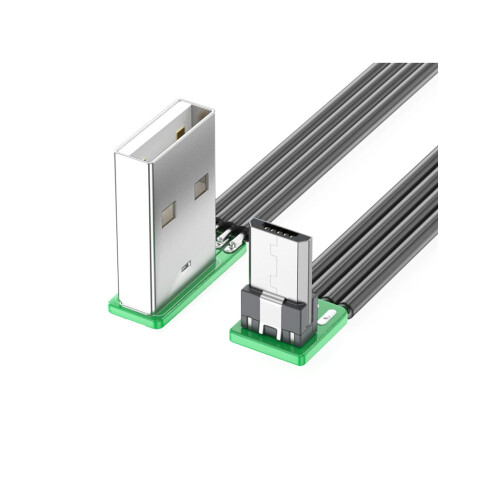 USB 2.0 naar Micro USB gebogen siliconenkabel 5-200 cm 2