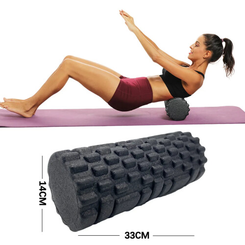 High-Density EPP Foam Roller – 33cm Black 1