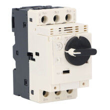 Disjoncteur thermomagnétique pour moteur avec plage de courant réglable, boîtier ignifugé, protection contre les courts-circuits, montage facile
