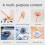 Cleaning Sunflower Mop 360 Rotatable Adjustable Extendable Wall Cleaning Mop, Long Handle Microfiber Spins Mop for Wall Ceiling Window,AS SHOWN 8