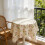 Tassel Lace Round Tablecloth with Fruit Floral Print 4