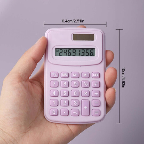 12-Digit Solar/Battery Desktop Calculator with Large LCD Display, Compatible with Office Use 2