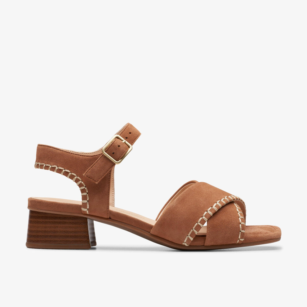 New Clarks Women's (, ) Serina35 Cross Tan Suede Brown 26176336