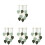 4Pcs Bohemian Macrame Wall Hangings Leaf Tapestry Light Green Decor 3