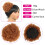 Moño rizado con moño sintético, coleta afro. 3