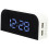 Digital Alarm Clock with Temperature Display, Black ABS Material, Compact Design, 1 Pack 5