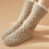 Πλεκτές κάλτσες Cozy Home Slipper, χειμωνιάτικες κάλτσες τριών χρωμάτων πλεκτές patchwork, 6