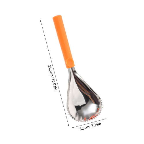 2Pcs Manual Pumpkin Corer Orange Stainless Steel Kitchen Tool 2