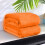 Couverture duveteuse orange 99 x 150 cm 3
