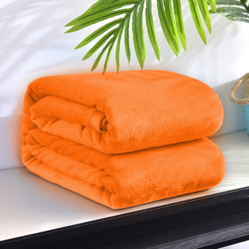 Couverture duveteuse orange 99 x 150 cm 2