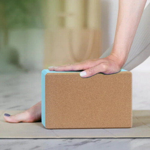 Yoga Block EVA and Cork Stretch Aid 1