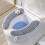 Housse de siège de toilette douce et épaisse, lavable, 1 pièce 5