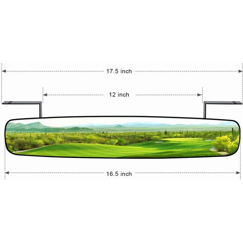 Espelho retrovisor de 16,5 polegadas para carrinho de golfe, compatível com EZGO, Yamaha e Club Car. 1