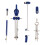 Extension Beam Drawing Compass Precision Compass Tools with Adjustable Height Universal Adapter Metal Drafting Compass Set for Geometry Math 2