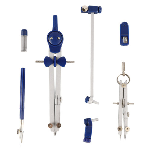 Universal Adapter Drawing Compass Extension Beam Design Metal Drafting Compass Set with Adjustable Height Precision Compass Tools for Geometry Math 1