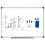 Magnetisches Whiteboard mit Aluminiumrahmen, 60 x 40 cm 2