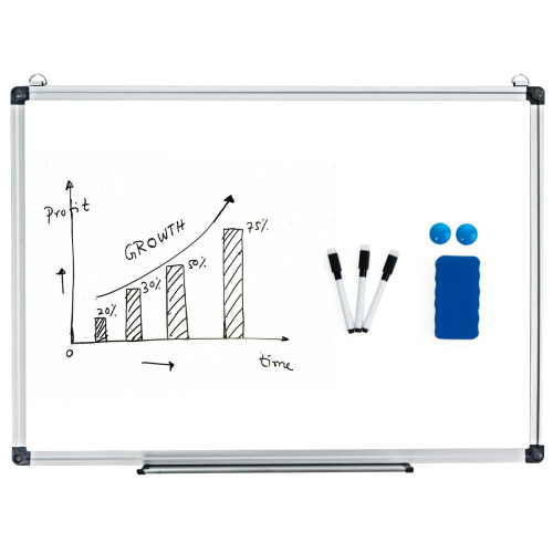 Magnetisches Whiteboard mit Aluminiumrahmen, 60 x 40 cm 1