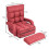 Sofá-cama vermelho conversível com encosto ajustável 2