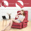 Sofá-cama vermelho conversível com encosto ajustável 3