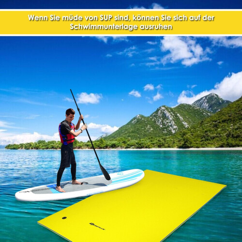 Floating Water Mat - 270x180x3.5cm, Yellow/Blue 1