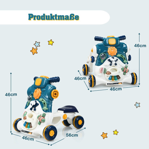 3-in-1 Baby Walker with Lights, Music & Activity Board 1