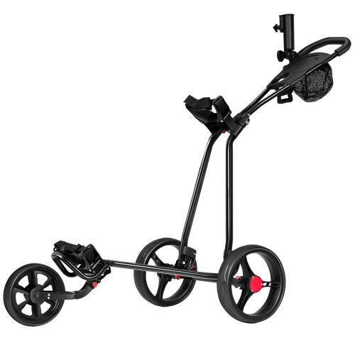 3-Wheel Folding Golf Push Cart with Adjustable Handle 1