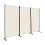 Romdeler med hjul, 3 paneler, sammenleggbar, beige, 180 cm 3
