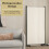 Romdeler med hjul, 3 paneler, sammenleggbar, beige, 180 cm 5