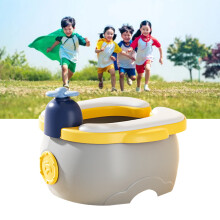 Kinder faltbarer tragbarer Toilettensitz, auslaufsicher, grau