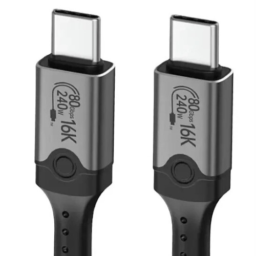 Thunderbolt 5 USB-C Cable 240W 80Gbps 16K 1M 1