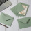 Green A7 V-Flap Envelopes 5x7 inches 50 pcs 4