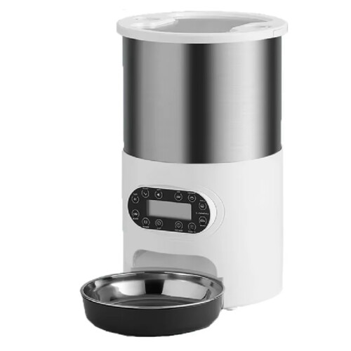 3L Automatisk Kattedispenser Smart Katte- og Hundefoderautomat Enkelt Rustfrit Stål Skåle Kæledyr Fodring til Tørfoder 1