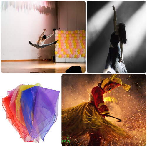 Κασκόλ Play Silks Juggling 6 τεμάχια 24x24 ίντσες ελαφριά για παιδιά και ενήλικες 1