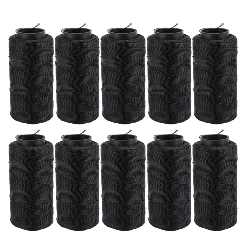 10Pcs Nylon Elastic Thread Black 10.6x5.2cm DIY 1