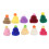 Mini Wool Knitted Hat 10Pcs Assorted Color Tiny Crochet Caps For Crafts Scene Layout 4