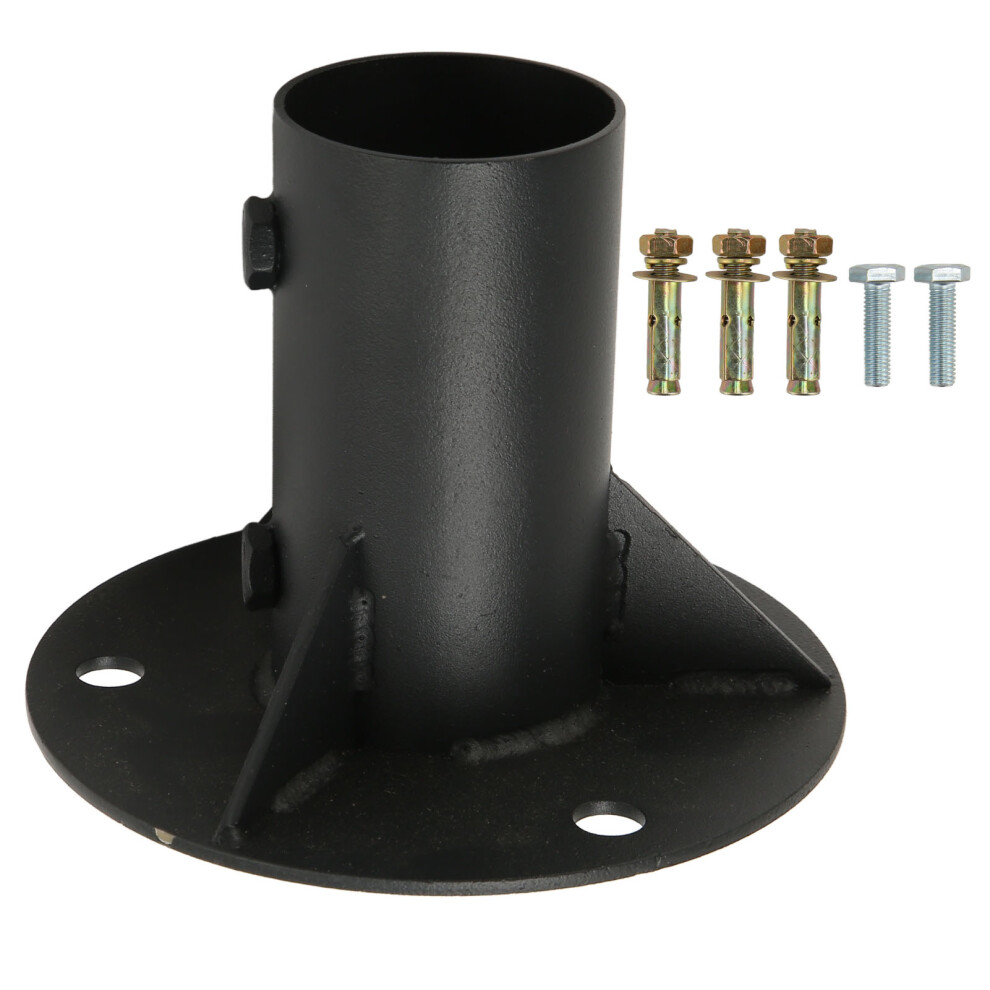 Chain Link Fence Pole Base Flange Corrosion Resistant Sturdy Construction Versatile Application Flexible Adjustment Adjustable Side Screws Heavy Duty 9489952686820