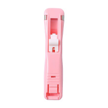 Reusable Clam Clips Innovative Design Cute Animal Faced Portable Handheld Paper Clam Clips Dispenser Document Binding Tool Metal And ABS Materials