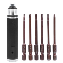 Screwdriver Kit For Rc Models High Speed Steel Resistant To Stripping Breaking Non Slip Aluminum Alloy Handle Lightweight Easy To Carry For Rc Boat