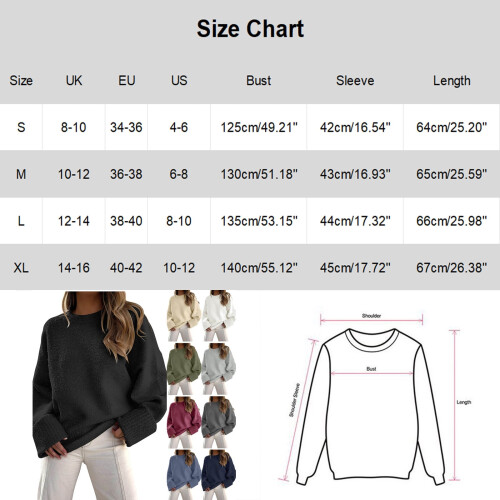 Γυναικείο oversized με μακριά μανίκια, χνουδωτό πλεκτό, casual, ζεστό, 2025, φθινοπωρινά 1