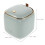 Desktop Trash Can with Press Lid Small Plastic Waste Basket for Home Office Use 2