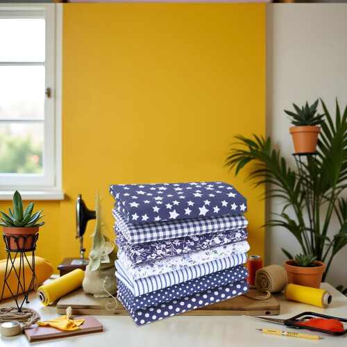 Pacotes de tecido de algodão para patchwork e costura DIY – Quadrados de patchwork estampados de 50x50cm – Compatíveis com patchwork e projetos 2